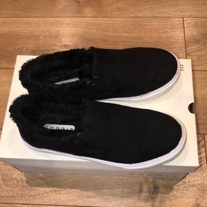 Slip on faux fur lined sneakers